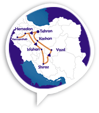 A Cultural Odyssey: Classic Iran Besides Ancient Capitals & Kurdish Villages Tour Map
