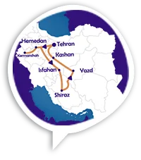 A Cultural Odyssey: Classic Iran Besides Ancient Capitals & Kurdish Villages Tour Map