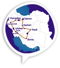 Echoes of the Past: Classic Iran Plus Ancient Roots Tour Map