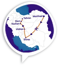 The Soul of Iran: Classic Routes and Sacred Sites Tour Map